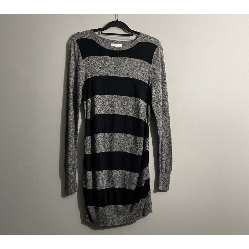 Liz Lange Maternity Women’s Striped Tunic Sweater Size M Long Sleeve Cozy Casual